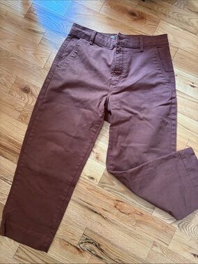 Everlane Rust-Toned High-Rise Pants straight leg pant 12